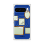 プレミアムスクエアケース with Pixelsnap［ Photo Frames - Blue ］