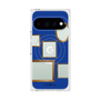 プレミアムスクエアケース with Pixelsnap［ Photo Frames - Blue ］
