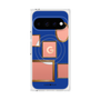 プレミアムスクエアケース with Pixelsnap［ Photo Frames - Blue ］