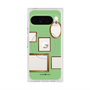 プレミアムスクエアケース with Pixelsnap［ Photo Frames - Light Green ］