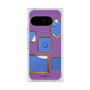 プレミアムスクエアケース with Pixelsnap［ Photo Frames - Purple ］