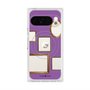 プレミアムスクエアケース with Pixelsnap［ Photo Frames - Purple ］