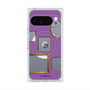 プレミアムスクエアケース with Pixelsnap［ Photo Frames - Purple ］