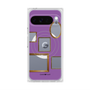プレミアムスクエアケース with Pixelsnap［ Photo Frames - Purple ］