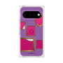 プレミアムスクエアケース with Pixelsnap［ Photo Frames - Purple ］