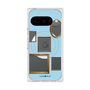 プレミアムスクエアケース with Pixelsnap［ Photo Frames - Light Blue ］
