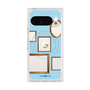 プレミアムスクエアケース with Pixelsnap［ Photo Frames - Light Blue ］