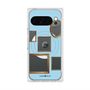 プレミアムスクエアケース with Pixelsnap［ Photo Frames - Light Blue ］