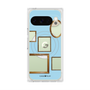 プレミアムスクエアケース with Pixelsnap［ Photo Frames - Light Blue ］