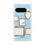 プレミアムスクエアケース with Pixelsnap［ Photo Frames - Light Blue ］