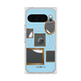 プレミアムスクエアケース with Pixelsnap［ Photo Frames - Light Blue ］