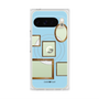 プレミアムスクエアケース with Pixelsnap［ Photo Frames - Light Blue ］