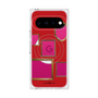 プレミアムスクエアケース with Pixelsnap［ Photo Frames - Red ］