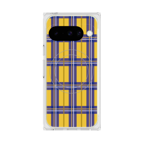 プレミアムスクエアケース with Pixelsnap［ Tartan Check - Yellow ］