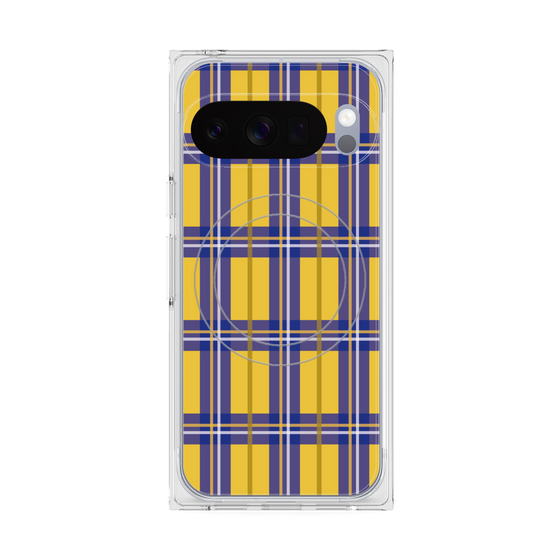 プレミアムスクエアケース with Pixelsnap［ Tartan Check - Yellow ］