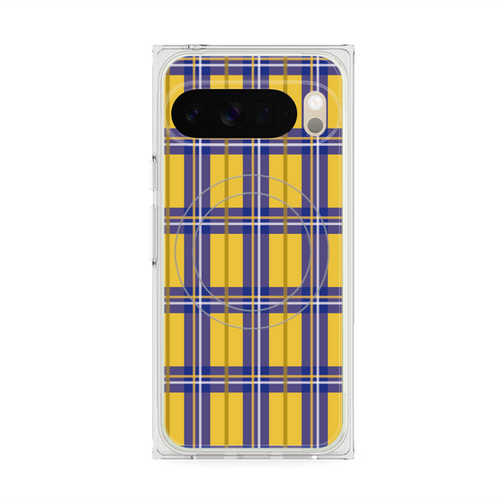 プレミアムスクエアケース with Pixelsnap［ Tartan Check - Yellow ］