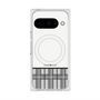 プレミアムスクエアケース with Pixelsnap［ CASEPLAY Tartan Check - Gray ］