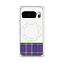 プレミアムスクエアケース with Pixelsnap［ CASEPLAY Tartan Check - Purple ］