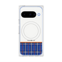 プレミアムスクエアケース with Pixelsnap［ CASEPLAY Tartan Check - Blue ］