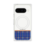プレミアムスクエアケース with Pixelsnap［ CASEPLAY Tartan Check - Blue ］