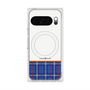 プレミアムスクエアケース with Pixelsnap［ CASEPLAY Tartan Check - Blue ］