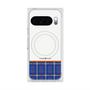 プレミアムスクエアケース with Pixelsnap［ CASEPLAY Tartan Check - Blue ］