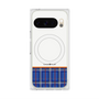 プレミアムスクエアケース with Pixelsnap［ CASEPLAY Tartan Check - Blue ］