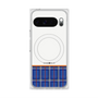 プレミアムスクエアケース with Pixelsnap［ CASEPLAY Tartan Check - Blue ］