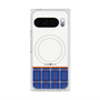 プレミアムスクエアケース with Pixelsnap［ CASEPLAY Tartan Check - Blue ］