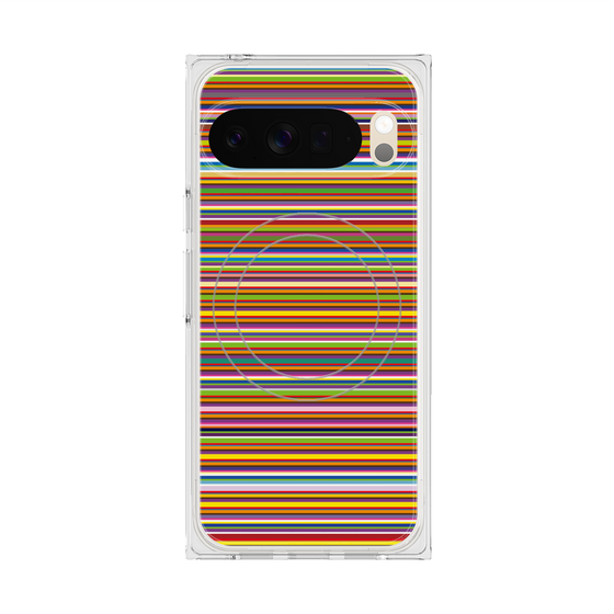 プレミアムスクエアケース with Pixelsnap［ Colorful Boader ］