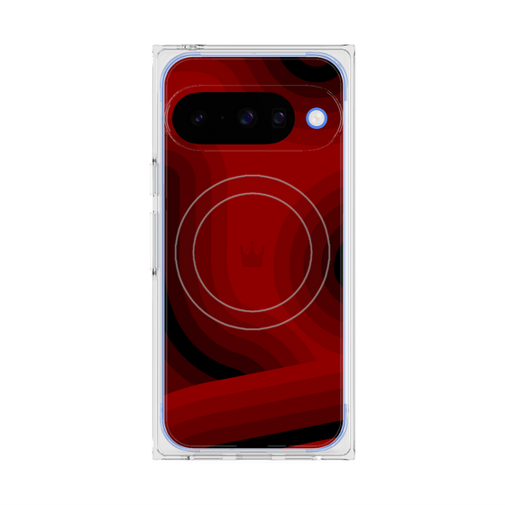 プレミアムスクエアケース with Pixelsnap［ CASEPLAY Winding Pattern - Red ］