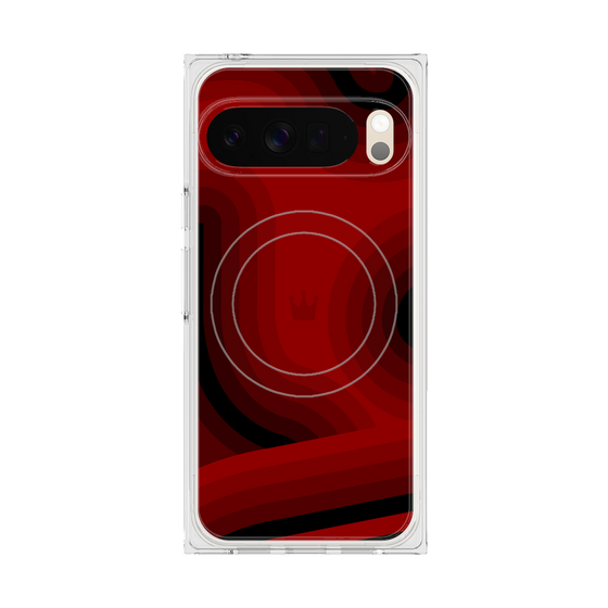 プレミアムスクエアケース with Pixelsnap［ CASEPLAY Winding Pattern - Red ］