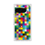 プレミアムスクエアケース with Pixelsnap［ CASEPLAY Rainbow Check ］