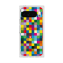 プレミアムスクエアケース with Pixelsnap［ CASEPLAY Rainbow Check ］