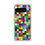 プレミアムスクエアケース with Pixelsnap［ CASEPLAY Rainbow Check ］