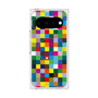 プレミアムスクエアケース with Pixelsnap［ CASEPLAY Rainbow Check ］