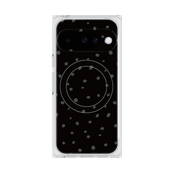 プレミアムスクエアケース with Pixelsnap［ Drawing Dot - Black ］