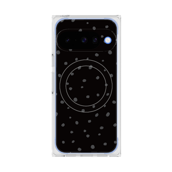 プレミアムスクエアケース with Pixelsnap［ Drawing Dot - Black ］