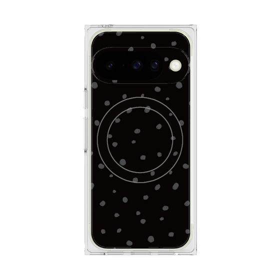 プレミアムスクエアケース with Pixelsnap［ Drawing Dot - Black ］