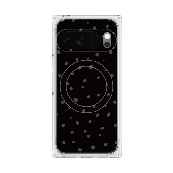 プレミアムスクエアケース with Pixelsnap［ Drawing Dot - Black ］