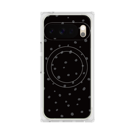 プレミアムスクエアケース with Pixelsnap［ Drawing Dot - Black ］