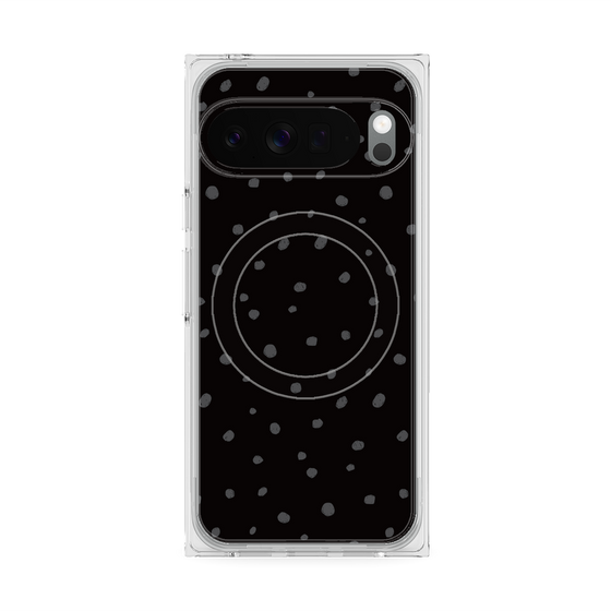 プレミアムスクエアケース with Pixelsnap［ Drawing Dot - Black ］