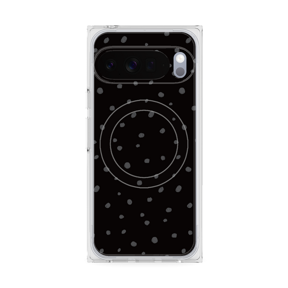 プレミアムスクエアケース with Pixelsnap［ Drawing Dot - Black ］