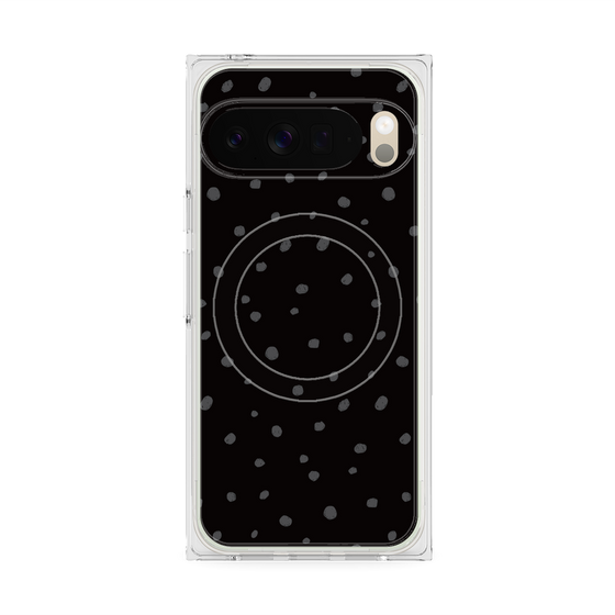 プレミアムスクエアケース with Pixelsnap［ Drawing Dot - Black ］