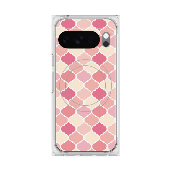 プレミアムスクエアケース with Pixelsnap［ Moroccan1 color - Pink ］