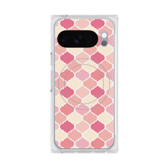 プレミアムスクエアケース with Pixelsnap［ Moroccan1 color - Pink ］