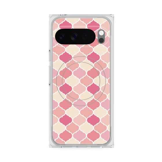 プレミアムスクエアケース with Pixelsnap［ Moroccan1 color - Pink ］