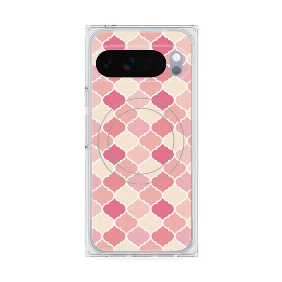 プレミアムスクエアケース with Pixelsnap［ Moroccan1 color - Pink ］