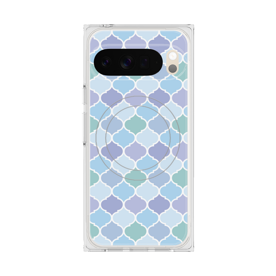 プレミアムスクエアケース with Pixelsnap［ Moroccan1 color - Blue ］