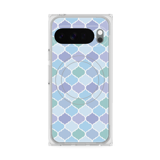 プレミアムスクエアケース with Pixelsnap［ Moroccan1 color - Blue ］